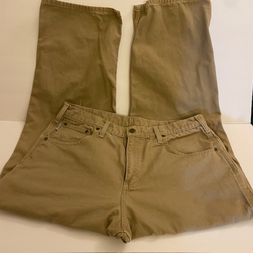 Discontinued Rare Carhartt B159 GKH Loose Fit Canvas Carpenter Pants 36x30 EUC